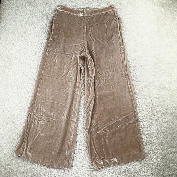 Madewell Velvet Huston Pull On Crop Pant Beige Tan - Picture 1 of 7